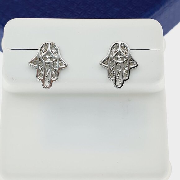 925 Sterling Silver CZ Stud Earrings for Women/Girl, US925P1012 - Picture 7 of 11